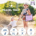 Kids Travel Tray for Car Seat (Pink Alpaca)
