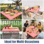 2 Pack Square Spandex Fitted Table Cloth (Coral Red / 34" x 34" (Square))