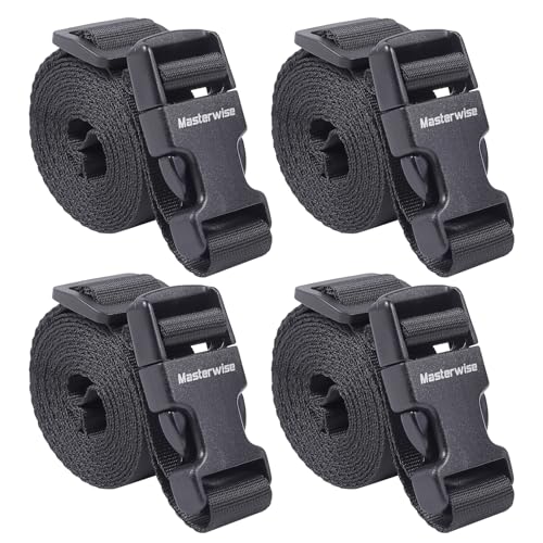 Buckle Straps with Clips (Black / 6’x1")
