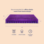 Purple Double Seat Cushion | Pressure Reducing Grid Designed - Image 2