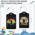 2 Pack Luggage Tag for Suitcase (Bigfoot American Flag)