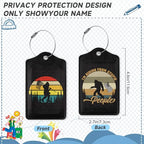 2 Pack Luggage Tag for Suitcase (Bigfoot American Flag)