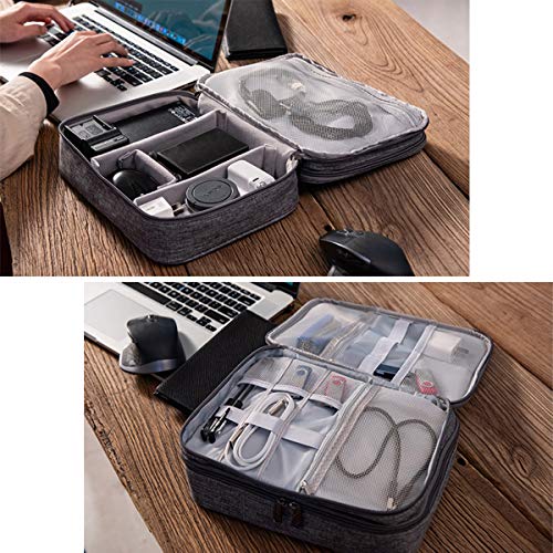 Electronics Travel Organizer (Large / Three layer-Grey)