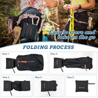 15L Small Hiking Backpack for Men Women Foldable Packable Back Pack Ultralight Hiking Daypack for Travel Camping Outdoor (Black / 15L)