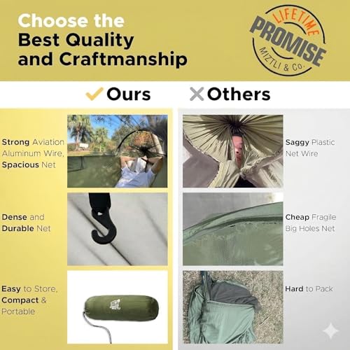 Camping Hammock Portable Tent (Black / 118” x 71”)
