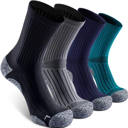 Cushioned Compression Unisex Mid (Medium / Black/Gray/Navy Blue/Greenlake (1 Pair of Each Color))
