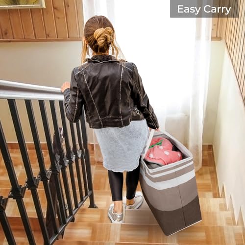 2 Pack Large Laundry Baskets (88L / Brown)