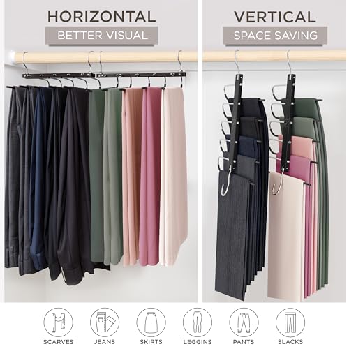 Pants Hangers Space Saving (Black / 1 Pack)