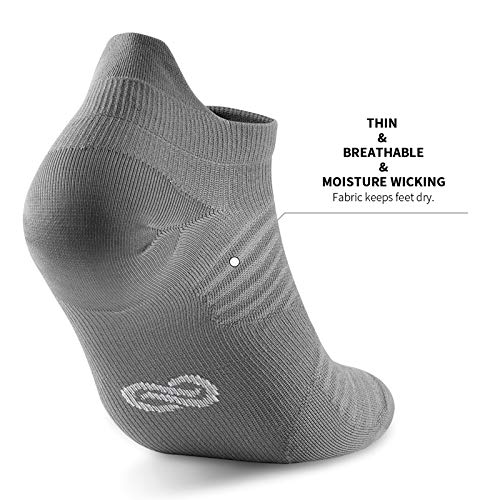 Ankle Compression Socks for Men Women 6 Pairs (Large-X-Large / Black/White/Gray (2 Pairs Per Each Color))