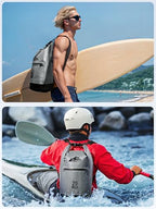 Waterproof Dry Bag Backpack with Zippered Pocket (Grey / 10L)