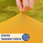 2 Pack Rectangle Spandex Fitted Table Cloth (Mustard Yellow / 72" x 30" (Rectangular))