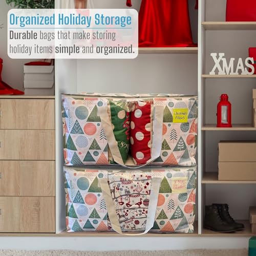 Moving Bags Christmas Storage Bags (Pastel Forest / 6 Pack)