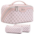 Travel Makeup Bag Cosmetic Bags for Women (A-3-Pink)
