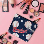 Baseball Makeup Organizer Bag Cosmetic Bag For Men Women (9 x 7.1 inch / Baseball)