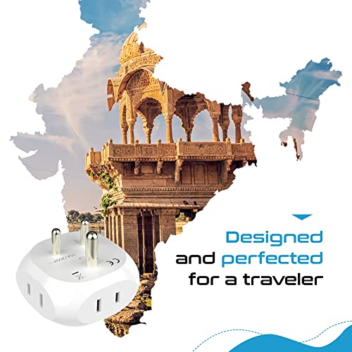 India Pakistan Travel Adapter (4 Pack / Type D - India / Pakistan)