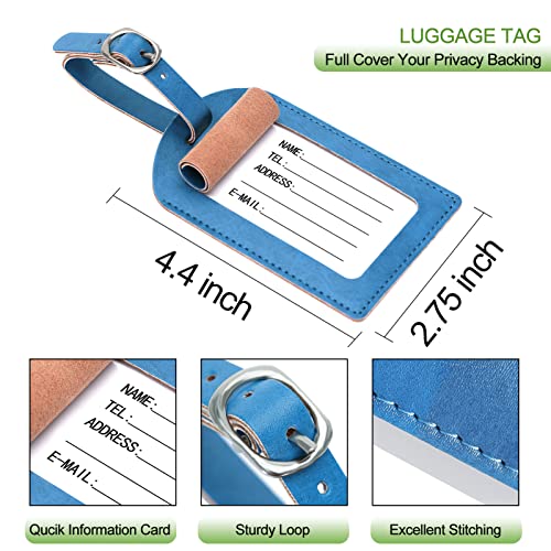 Passport Holder With Luggage Tag (115#Blue)