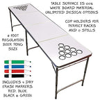 8 Foot Portable Beer Pong (8-Feet / Custom Dry Erase)