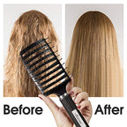 Hair Brush Curved Vented Detangler Brush Faster Blow Drying for Women (black)
