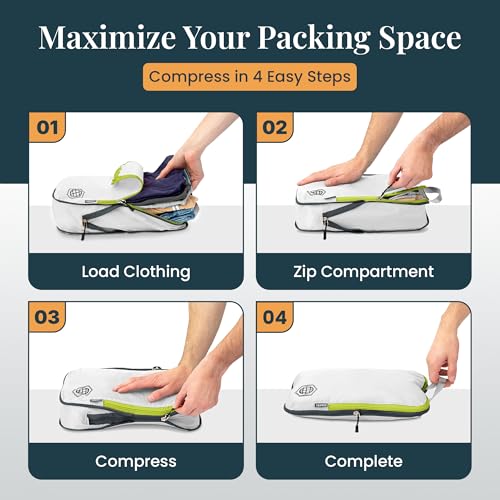 Extra Large Compression Packing Cubes 6 (White)