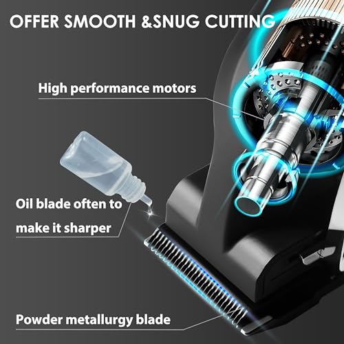 2296 Professional Hair Clippers for Men Cordless Hair Cutting Kits (2296black)