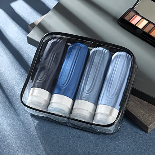 Travel Bottles for Toiletries (Blue-3oz)