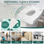 90 Pcs Disposable Flushable Paper Toilet Seat Covers Travel Supplies Essentials for Airplane (9 Pack)