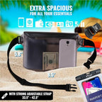 Waterproof Fanny Pack (2 * phone cases(black) + 2 * fanny packs(black+gray) / XL SETS)