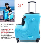 CNCEST 20"/24" Kid's Ride-on Travel Suitcase, Travel Rolling Luggage - Image 2