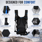 Hydration Backpack with 2L Water Bladder Tactical Molle Water Backpack for Men Women Hydration Pack for Hiking (Black)