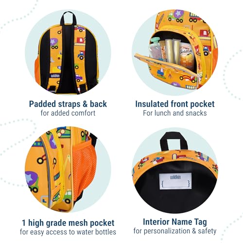 12 Inch Toddler Backpack for Kids (12 x 10 x 4.5 inches / Under Construction)