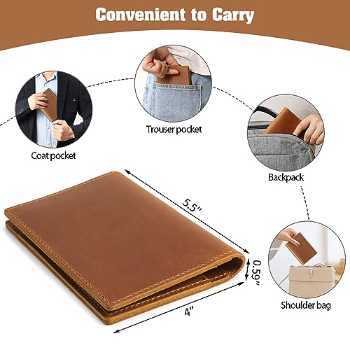Leather Passport Holder (Brown)