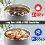 20oz Tumbler Insulated Coffee Tumblers with Lid Stainless Steel SS 12P (Stainless Steel)