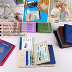 Rfid Passport Holder for Travel women (Beige)
