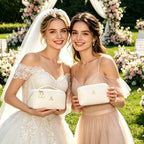 Initial Makeup Bag Personalized Gift for Women Teen Girls (Beige / A)