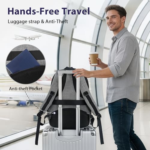 Travel Laptop Backpack (Grey / 17 Inch)