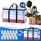 2 Pack Clear Extra Large Moving Bags (Clear / 2 Large)