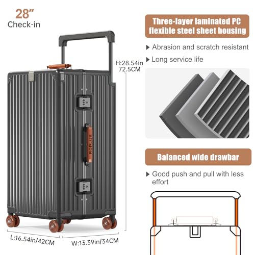Aluminium Frame Checked (Grey& Brown / 28 inch)