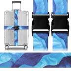 Luggage Straps for Suitcases Adjustable Travel Belt (Sky blue)