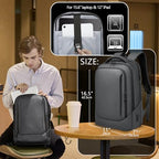 Laptop Backpack for Men for 15.6 Inch Computer Bag with USB A&C Charger (Dark Grey / 15.6 inch)