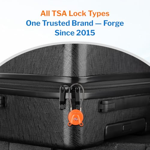 TSA Approved Luggage Locks Ultra (Orange 2 Locks)