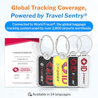Smart Lost and Found Luggage Tags (Black 4 Pk)