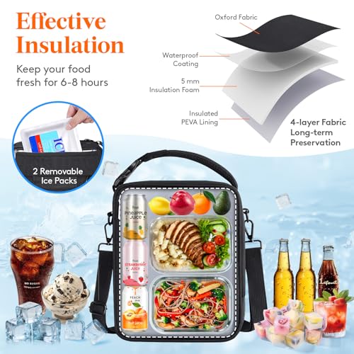 Insulated Lunch Box for Men (Black / 12L)