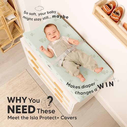 2 Pack Waterproof Changing Pad Covers (Elly / Waterproof + Viscose derived from Bamboo)