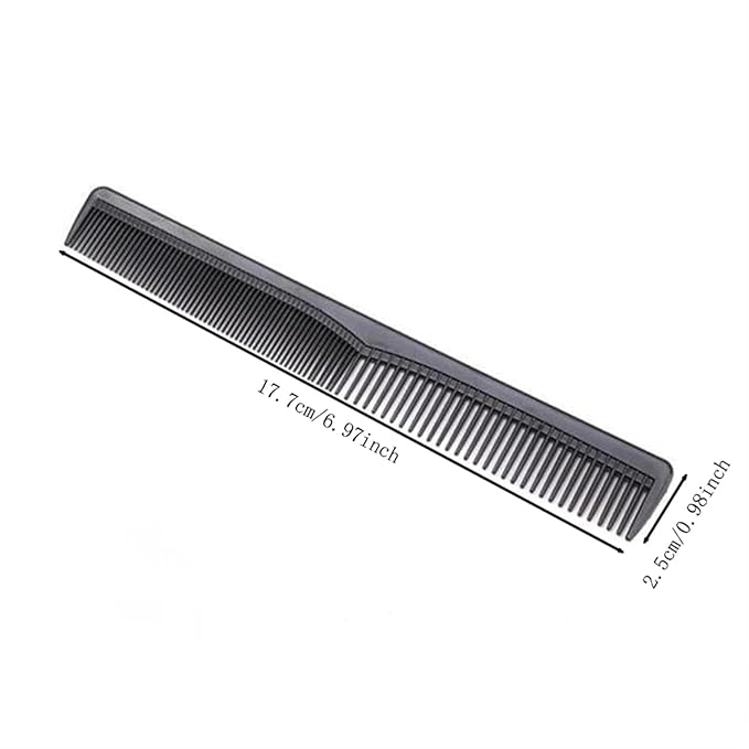Black Plastic Head Narrow Fine Teeth Hair Comb Beauty Tool, Lightweight and Portable Design,Hair Combs Styling Tools and Appliances