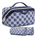 Travel Makeup Bag Cosmetic Bags for Women (D-5-Deep Blue)