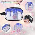 Personalized Clear Makeup Bag with Name (Royal Blue)