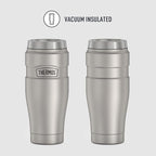 THERMOS Stainless King Travel Tumbler, 16 Ounce, Vacuum-Insulated | Matte Steel - Image 2