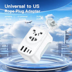 World to US Canada Travel Plug Adapter (Type B - USA/Japan)