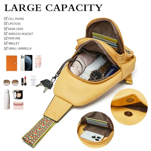 Sling Bag Crossbody Bags (Yellow)
