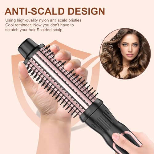Thermal Brush 1 Inch Curling Iron Volumizing Heated Round Brush (Rose Gold / 1 inch)
